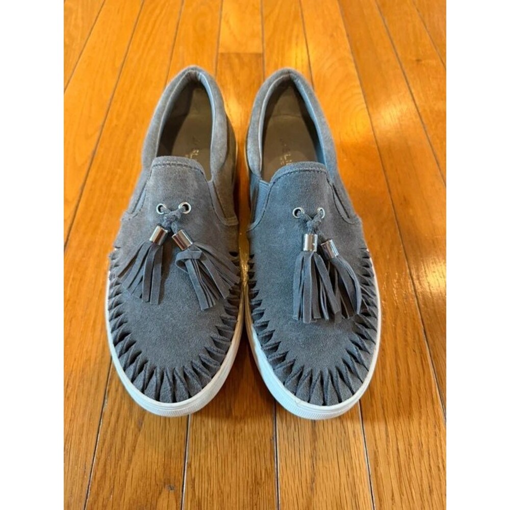 J/Slides Aztec Casual Fashion Sneaker Slip-On shoes Gray Sz 7.5